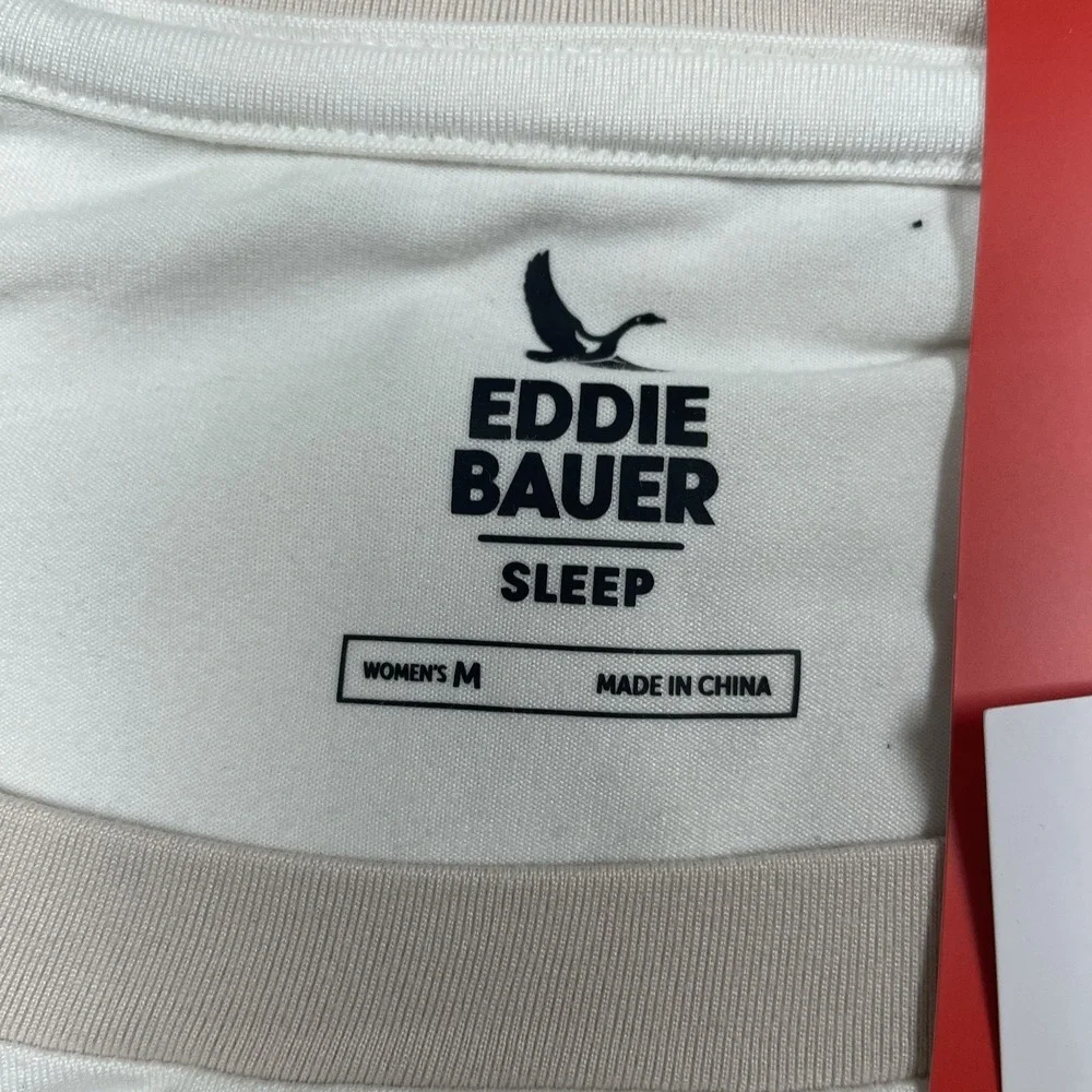 Eddie Bauer Women's M Ultrasoft Sleep Set Tan e0117 - Picture 4 of 6